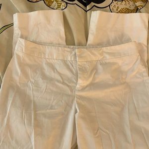 White Cropped Slacks